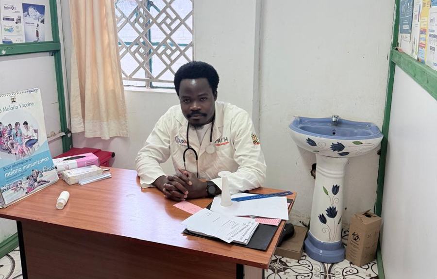 Clinician at his consultation desk